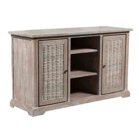 Sand Creek Vintage Smoke Finish Plasma TV Cabinet 2 Doors and Shelves Model PS766 By Capris Furniture
