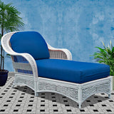 Regatta Coastal White Rattan Chaise Lounge Model RCL from Spice Island Wicker