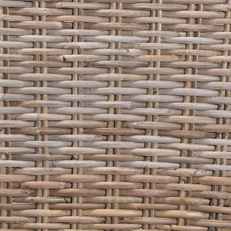 Magy Modern Wicker Fair Grey Rattan and Natural Brown Finished Wood Dining Chair
