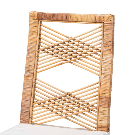 Poltak Modern Wicker Fair Natural Brown Rattan Dining Chair