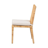 Sofia Modern and Contemporary Natural Finished Wood and Rattan Dining Chair