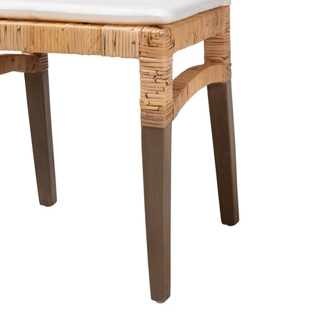 Poltak Modern Wicker Fair Natural Brown Rattan Dining Chair