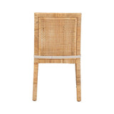 Sofia Modern and Contemporary Natural Finished Wood and Rattan Dining Chair