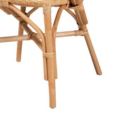 Varick Modern Wicker Fair Natural Brown Finished Rattan Dining Chair
