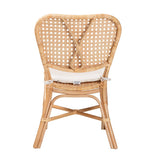 Nadira Modern Wicker Fair Natural Brown Finished Rattan Dining Chair