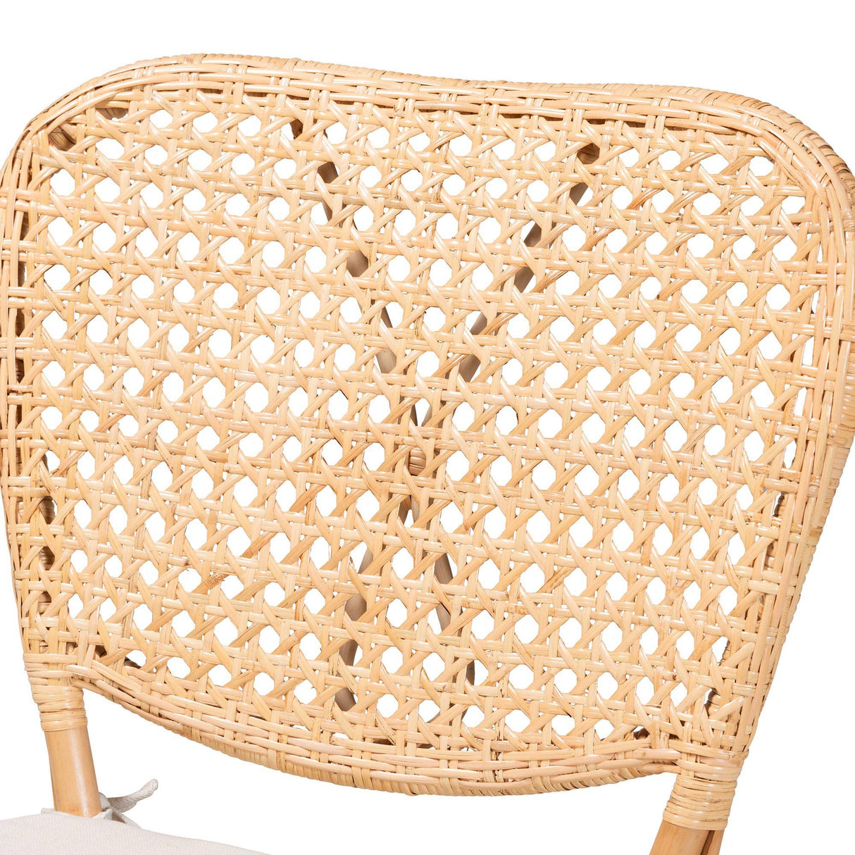 Nadira Modern Wicker Fair Natural Brown Finished Rattan Dining Chair