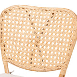 Nadira Modern Wicker Fair Natural Brown Finished Rattan Dining Chair