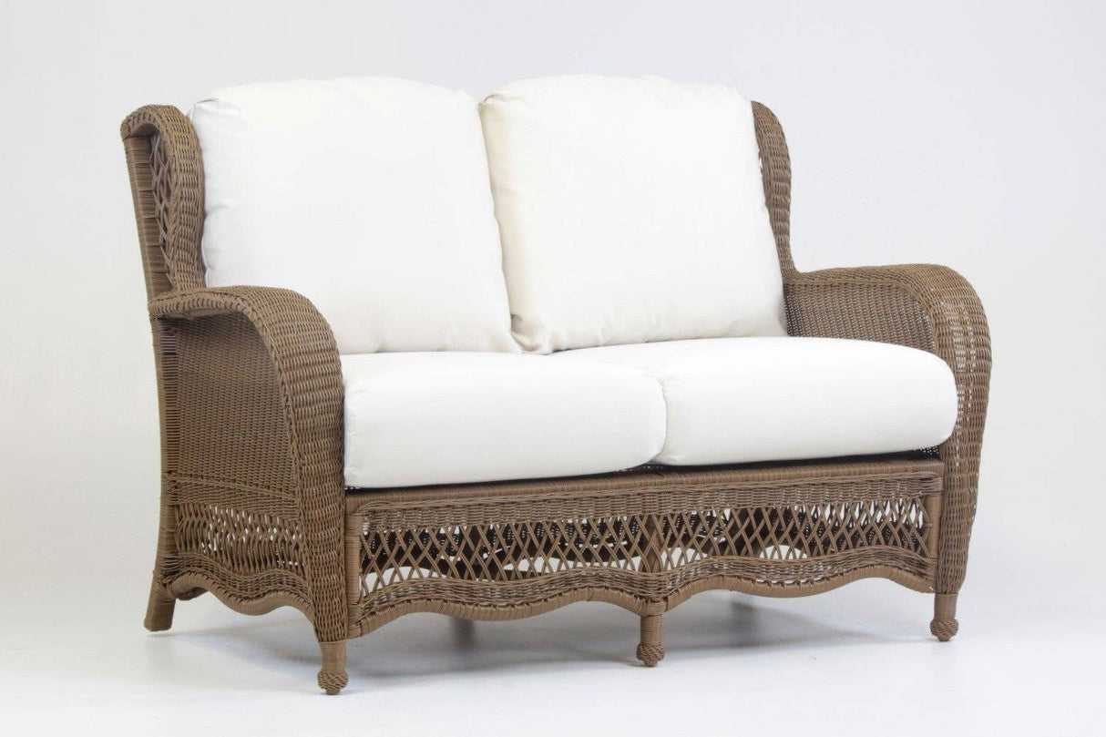 Riviera 3 Pc Outdoor Set with Loveseat, Coffee Table, and End Table 75302-75344-75343 By South Sea Rattan