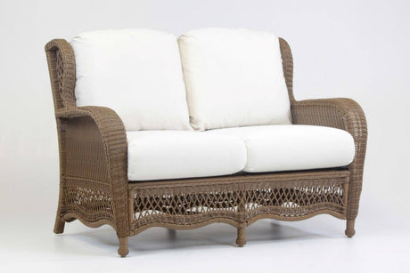 Riviera 3 Pc Outdoor Set with Loveseat, Coffee Table, and End Table 75302-75344-75343 By South Sea Rattan