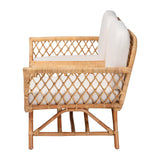 Saipan Wicker Fair Rattan Double Seat Settee with Built In Table