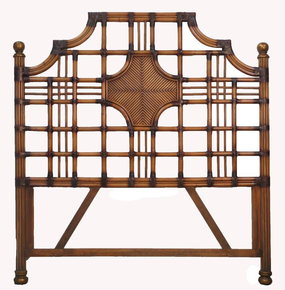 Royal Palm Wicker Rattan Queen Headboard RPQHB By Spice Island Wicker (Unable to ship alone – Must ship with at least 1 other item from same collection)