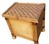 Royal Palm Wicker Rattan 2-Drw Nightstand w/ Glass Top RPNS By Spice Island Wicker
