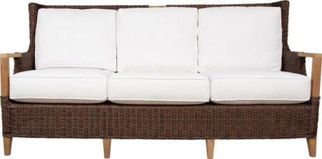 Bahama Outdoor or Indoor Wicker and Teakwood Sofa S9835 by Beachcraft Furniture