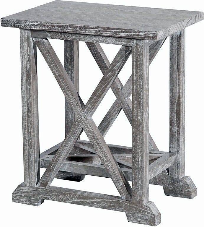 Sand Creek Vintage Smoke Finish End Table Model ET766 By Capris Furniture