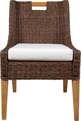 Bahama Outdoor or Indoor Wicker and Teakwood 5 Pc Dining Set 9835-DINSET by Beachcraft Furniture