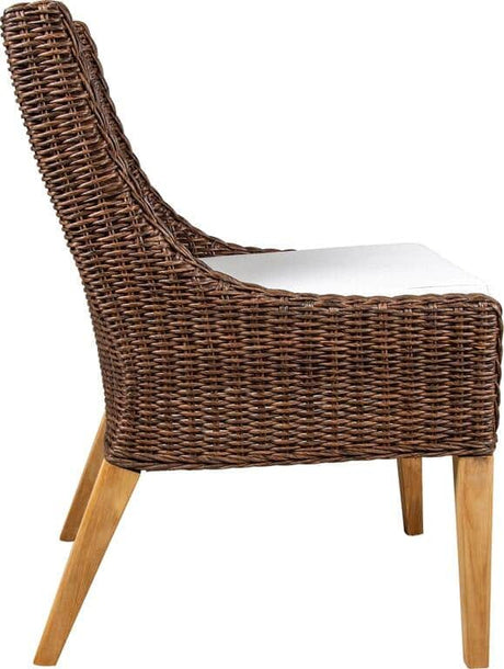 Bahama Outdoor or Indoor Wicker and Teakwood 5 Pc Dining Set 9835-DINSET by Beachcraft Furniture