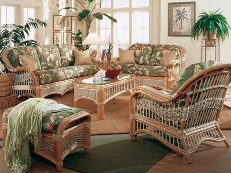 Seascape Rattan 3 Pc Set Includes 1 Coffee Table and 2 End Table Set Model SSCT-ET from Spice Island Wicker