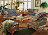 Seascape Rattan 6 Pc Living Room Set of Tropical Furniture
