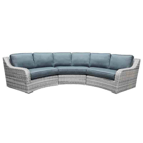 South Beach Outdoor Wicker 6 PC Sectional Set 9844-6PC-SECT by Beachcraft