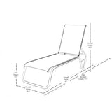 Gardenella Outdoor Sling Lay-flat 2 Pc Stacking Armless Chaises by Telescope Casual Model SET02001-1