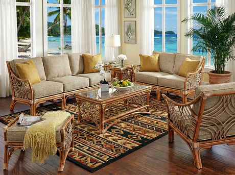 Solomon Islands Rattan Sofa in Natural Finish by Wicker Fair