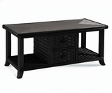 Somerset Black Rattan Coffee Table Model 953-072-BLK by Braxton Culler