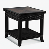 Somerset Black Rattan End Table Model 953-071-BLK by Braxton Culler