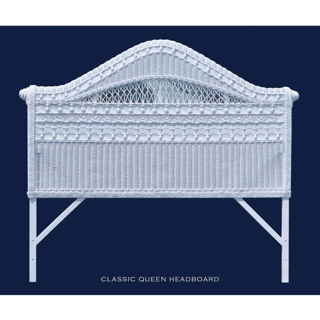 Southern Belle White Queen Headboard by Wicker Fair