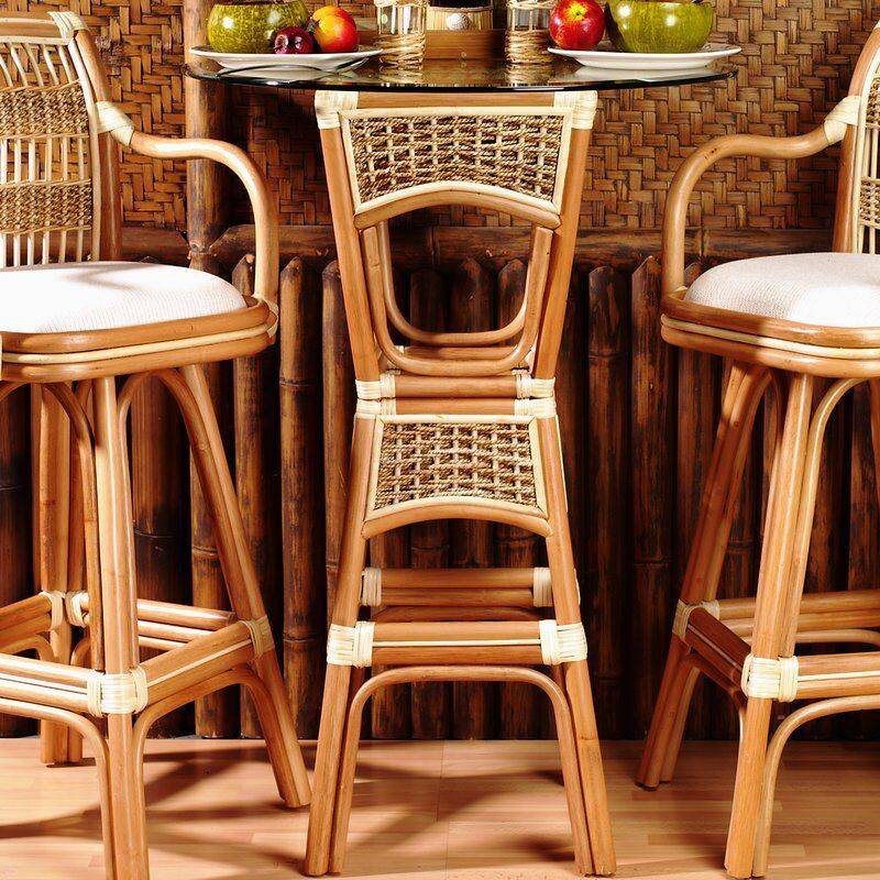 Shangri-la Rattan Pub Table Model SIABT by Wicker Fair