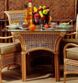 Spice Islands Rattan Dining Table and 42 inch Glass Model SIDT from Spice Island Wicker