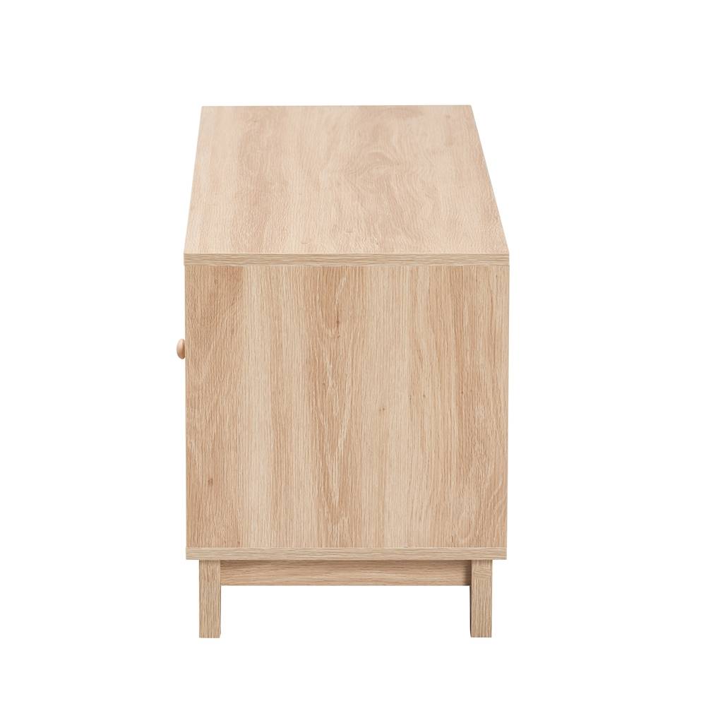 St Thomas Media Entertainment TV Cabinet w/ Natural Woven Wicker