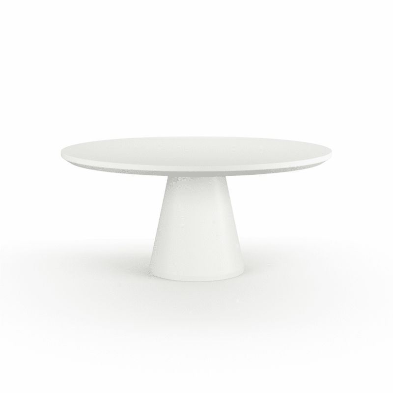 The Bazaar Pedestal Outdoor Dining Table – Bone by Sunset West Model 6203-BRDT63