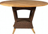 Bahama Outdoor or Indoor Wicker and Teakwood 5 Pc Dining Set 9835-DINSET by Beachcraft Furniture