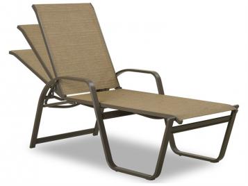Aruba Outdoor Sling Four-Position High Bed Lay-flat Stacking Chaise by Telescope Casual Model 1840-5790