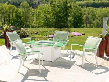 Bazza Outdoor MGP Sling Dining Height Stacking Cafe Chair by Telescope Casual Model 1021-Z010
