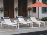 Kendall Outdoor Sling Lay-flat Stacking High Bed Armless 18" Chaise by Telescope Casual Model 1839-9K30