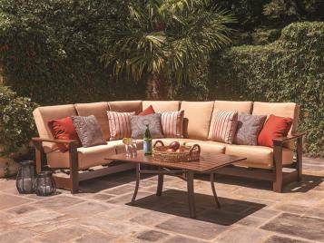 Leeward Outdoor MGP Cushion Right Arm Two-Seat Hidden Motion Section by Telescope Casual Model 1824-8550