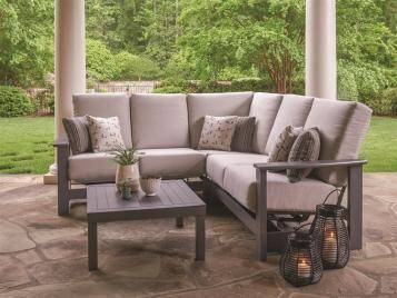 Leeward Outdoor MGP Cushion Right Arm Two-Seat Hidden Motion Section by Telescope Casual Model 1824-8550