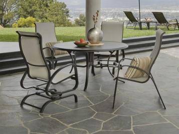 Primera Outdoor Sling Supreme Stacking Arm Chair by Telescope Casual Model 523-9000