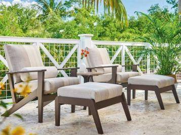 Wexler Outdoor MGP Cushion Chat Height Ottoman by Telescope Casual Model 2246-5W00