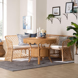Wicker Fair Rattan Terrapin 3 Pc Dining Nook Set