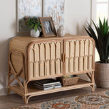 Tinian Wicker Fair Rattan Media or Buffet Cabinet