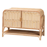 Tinian Wicker Fair Rattan Media or Buffet Cabinet