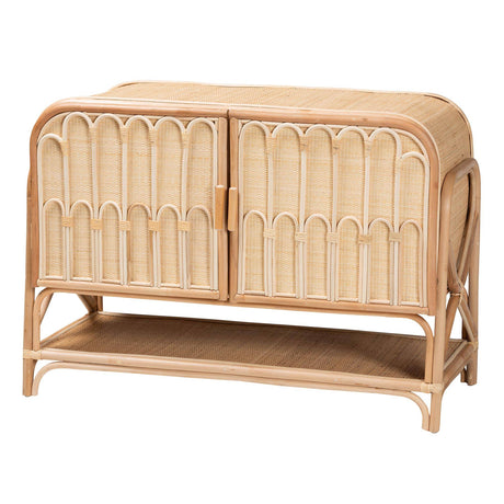Tinian Wicker Fair Rattan Media or Buffet Cabinet