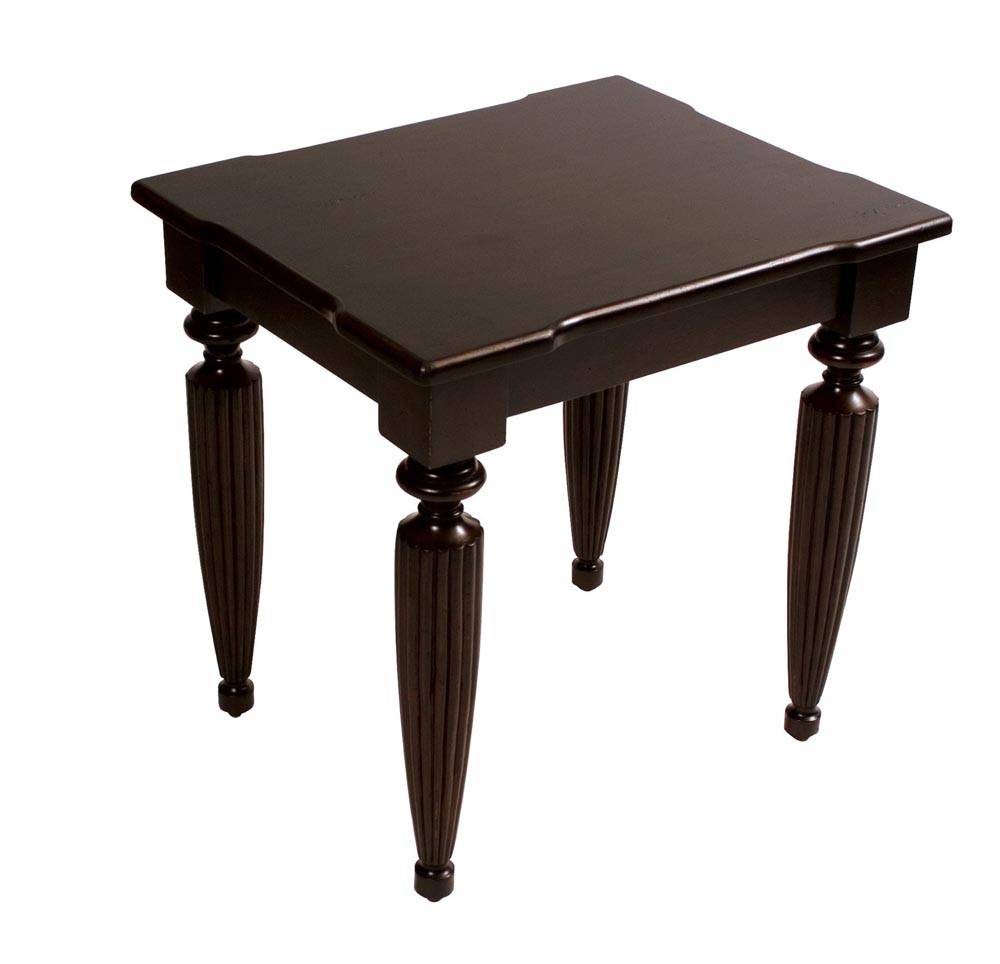 West Indies Wood End Table Model WI-09 By Designer Wicker Tribor
