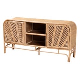 Tinian Wicker Fair Rattan Media or Buffet Cabinet