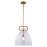 Breck Clear 14" Brass Pendant