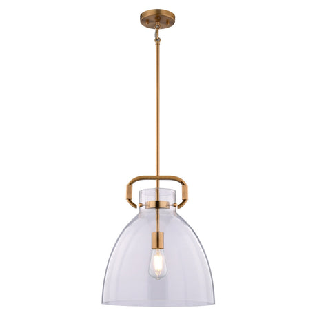 Breck Clear 14" Brass Pendant