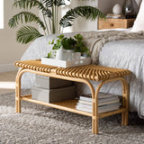Waves Wicker Fair Rattan Bed Bench