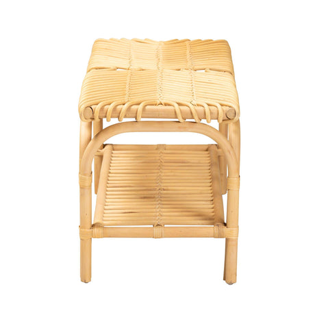Waves Wicker Fair Rattan Bed Bench